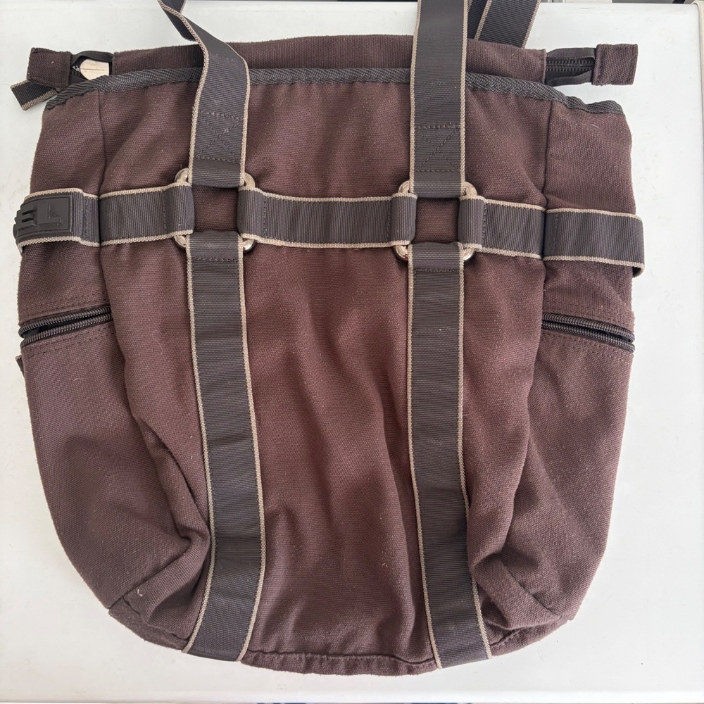 Diesel Brown Polyester Utility Tote Bag Zip Shoulder Bag Gorpcore RN93243 - Picture 1 of 10